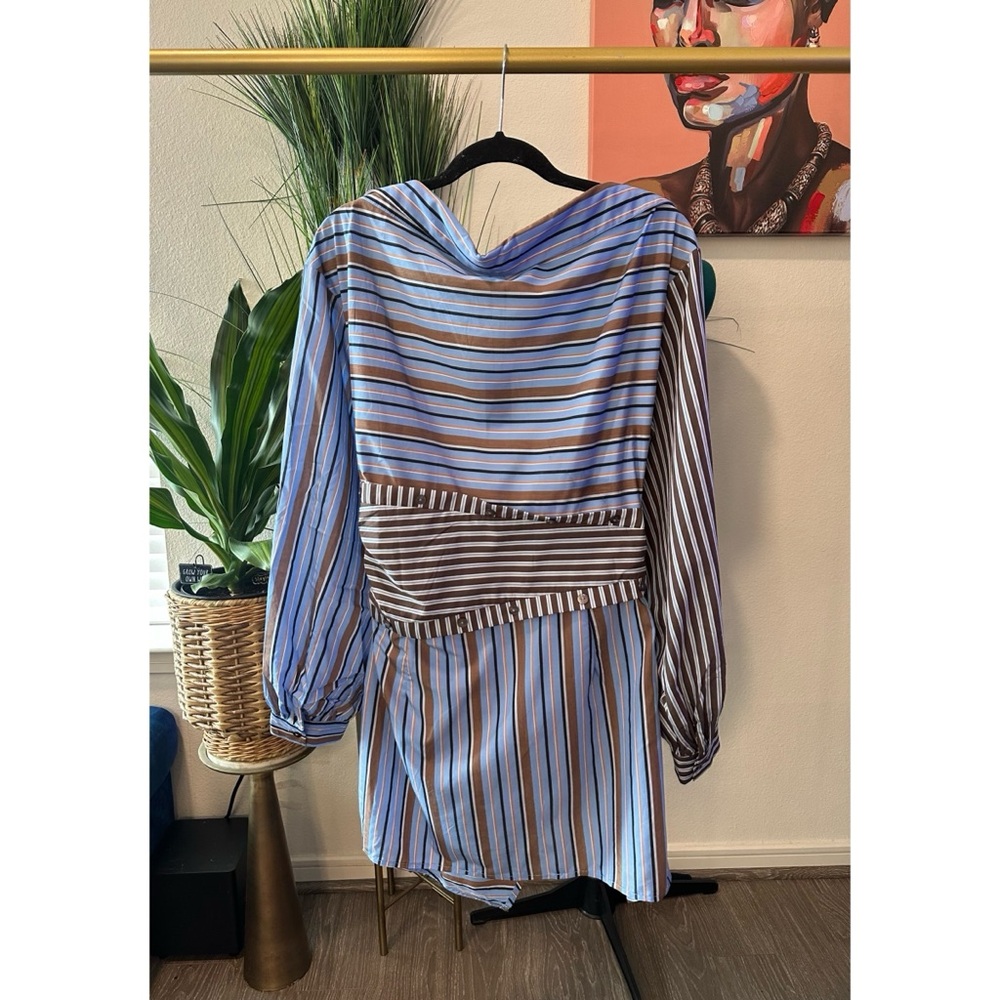 Fashionnova Multi-Striped Mini Dress - Size Large - Picture 5 of 11
